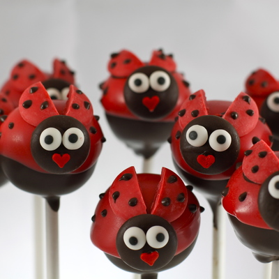 Lady Bug Cake Pops