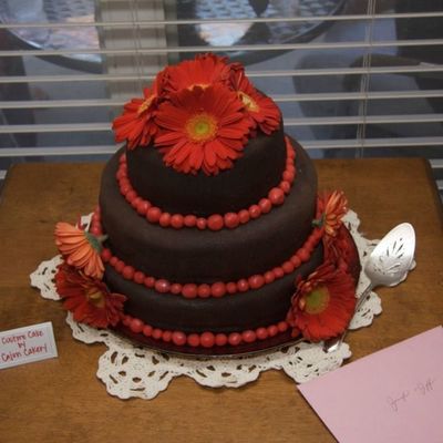 Brown Engagement Cake