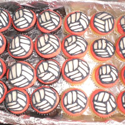 Volleyball Cupcakes