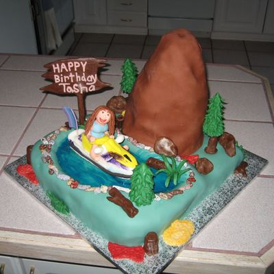 Girl On Sea Doo Birthday Cake