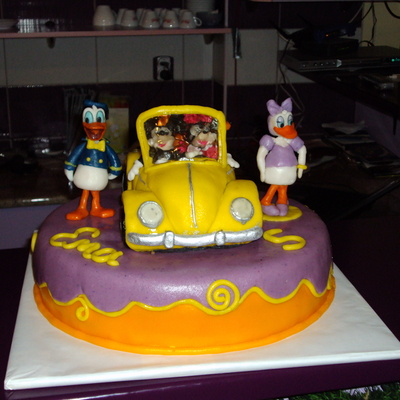 Beetle Car With Disney Characters