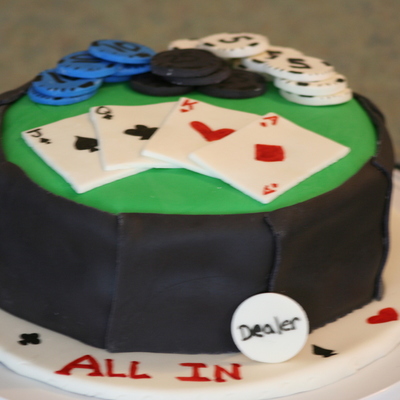 Poker Night Cake