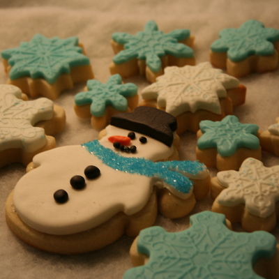 Snowman And Snowflakes