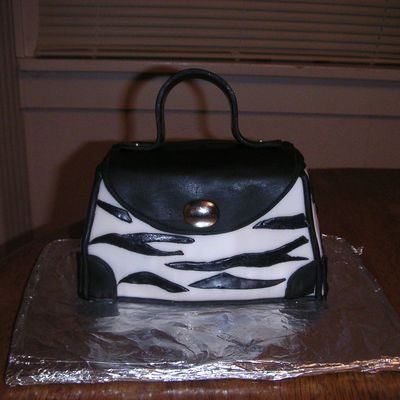Zebra Purse Cake