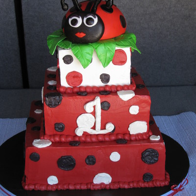Ladybug Birthday Cake