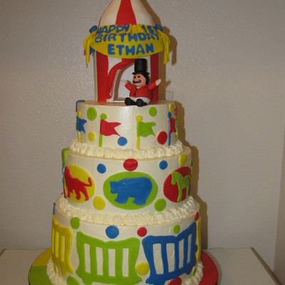 Circus Theme Birthday Cake