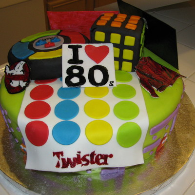80's Birthday Cake