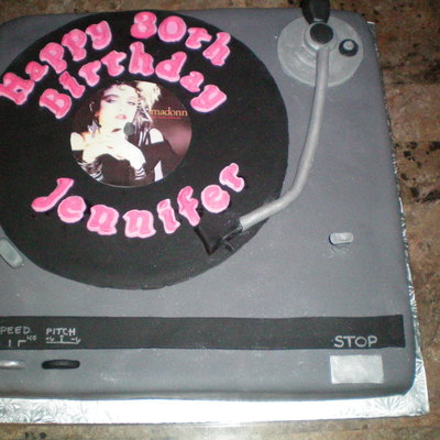 Record Player Cake