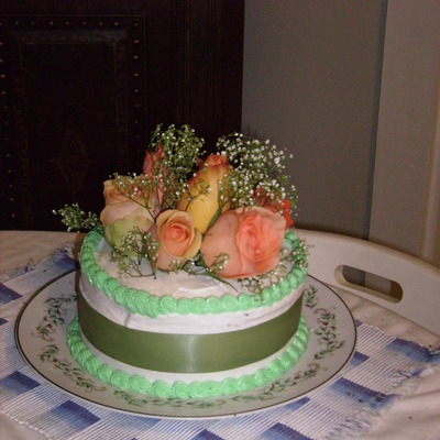 Live Floral Birthday Cake