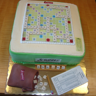 Scrabble Game Cake