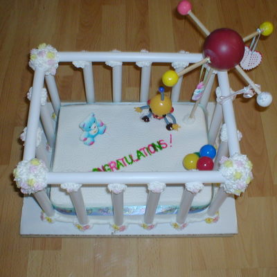 Crib Baby Shower Cake