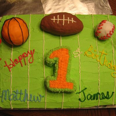 Sports Cake For 1St Bday