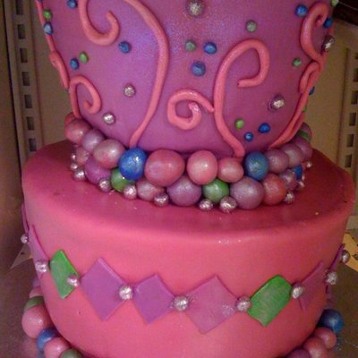 Whimsical Pink Green And Blue