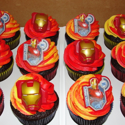 Iron Man Cupcakes