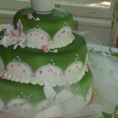 Green And Pink Garden Wedding