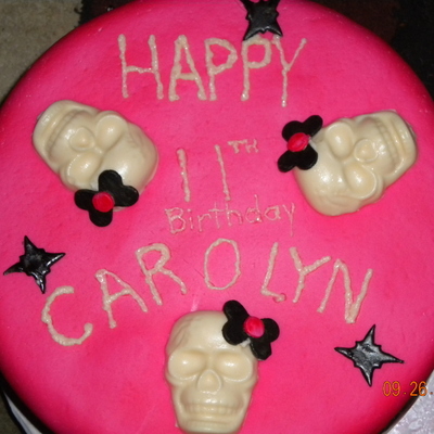 Hot Pink With Skulls