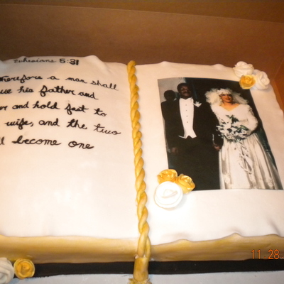 Bible Anniversary Cake