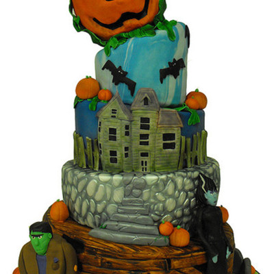 5 Tier Halloween Cake