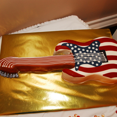 American Flag 7 String Guitar