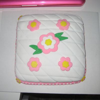 White Quilted Fondant Cake