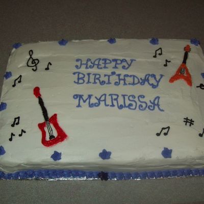 Guitar Birthday Cake