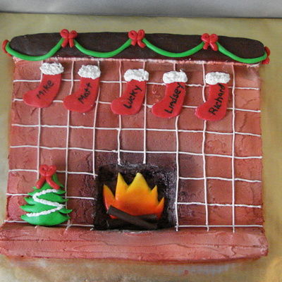 Fireplace With Stockings