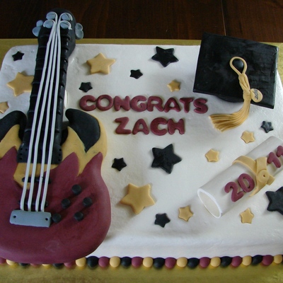 Guitar Graduation Cake