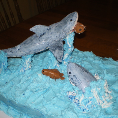 Flying Great White Shark Cake