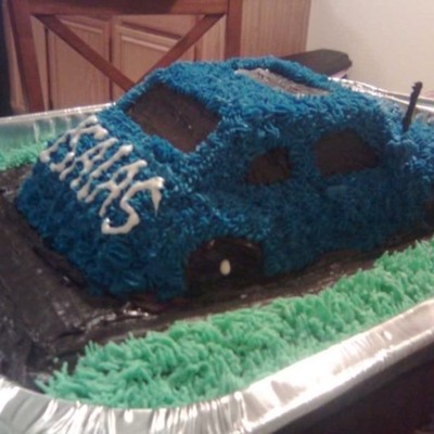Baby's First Car Birthday Cake