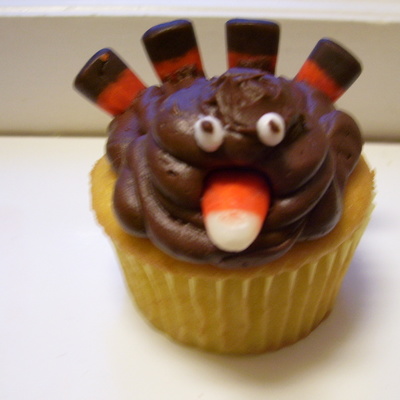 Candy Corn Turkey Cupcakes