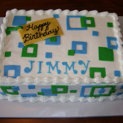 Masculine Geometric Birthday Cake