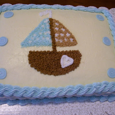 Boy Baby Shower Nautical Cake