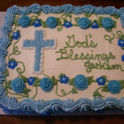 Baptism Boy Cake