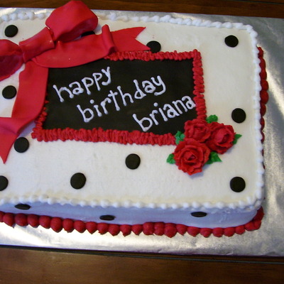 Twilight / New Moon Red & Black Polka Dot Cake