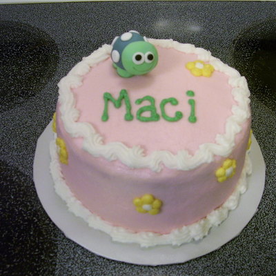 Girly Turtle Small Cake