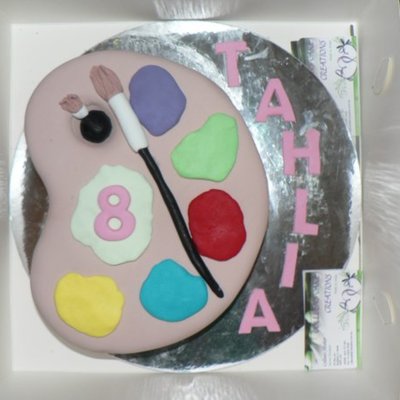 Painters Palette Birthday Cake