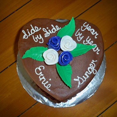 Heart Anniversary Cake