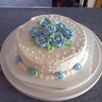 Blue Rose Cake