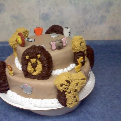 Animal Baby Shower Cake