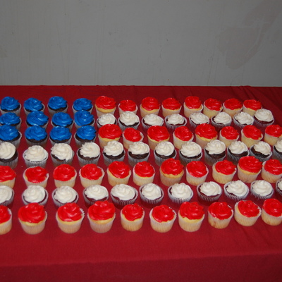American Flag Cupcakes