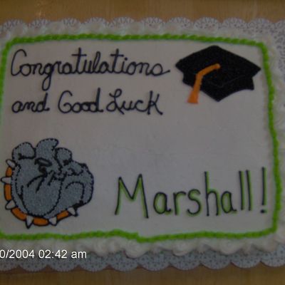 Bulldog Graduation Sheet Cake