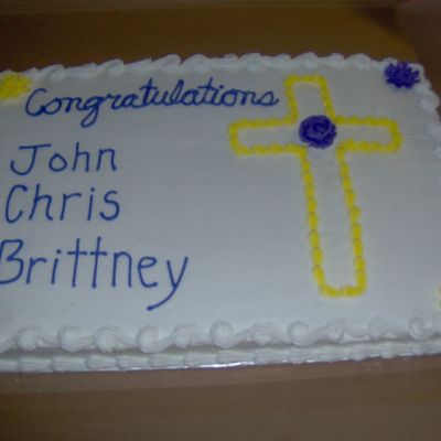 Sheet Cake For Confirmation