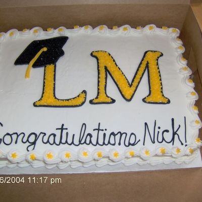 Graduation Hat Sheet Cake