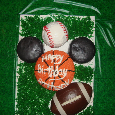 1St Birthday Sports Ball Cake