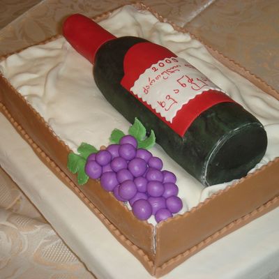 Georgian Vine Bottle Birthday Cake.