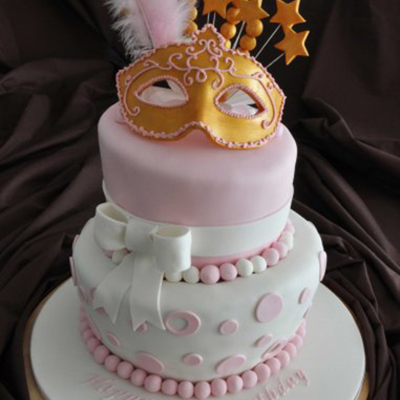 Masquerade Birthday Cake