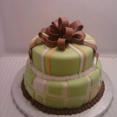 Modern Boy Baby Shower Cake