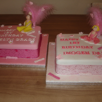 Princess Cakes For Twins 1St Birthday