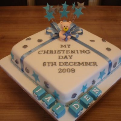 Teddy Christening Cake