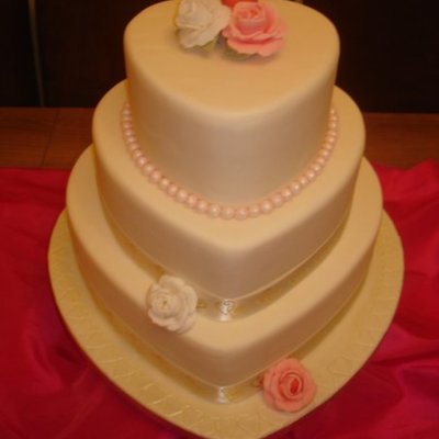 Heart Wedding Cake